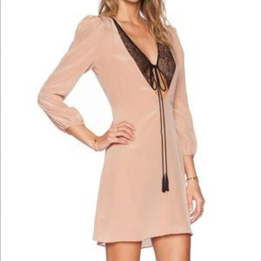 Carmella silk dress in blush